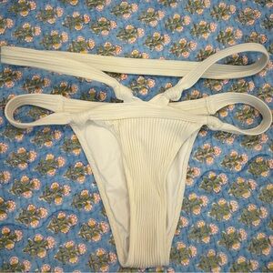 Minimale Animale ribbed white bikini bottoms size medium